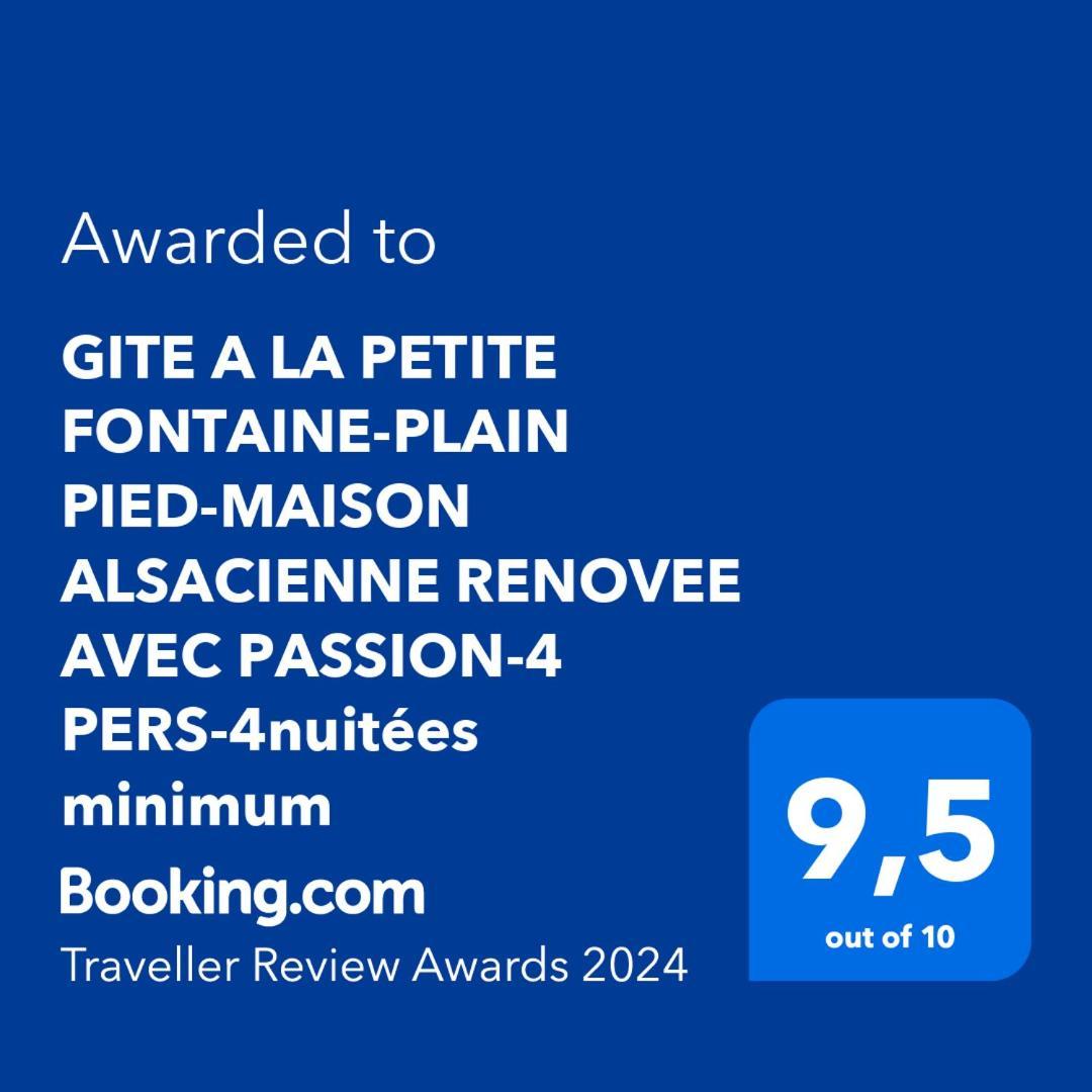 Gite A La Petite Fontaine-Plain Pied-Maison Alsacienne Renovee Avec Passion-4 Pers-4Nuitees Minimum Langensoultzbach Rom bilde